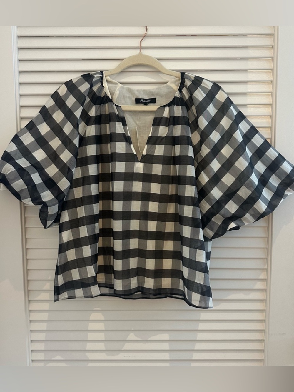 NWT Madewell Bubble-Sleeve Top